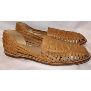 Nisolo Leather Sandal‎ Huarache Men's SADDLE BROWN NWOB MSRP $150